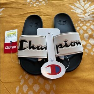 Champion Black and White Logo Slides
